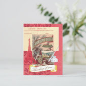 Denken Sie an Pariser Collage Postcard Postkarte (Stehend Vorderseite)