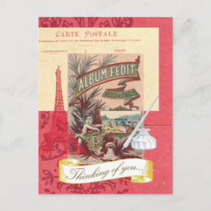 Denken Sie an Pariser Collage Postcard Postkarte