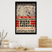 Denken Sie an Pearl Harbour Poster (Küche)