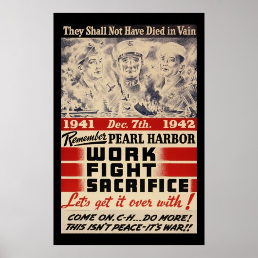 Denken Sie an Pearl Harbour Poster (Vorne)