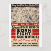 Denken Sie an Pearl Harbour Postkarte (Vorderseite)