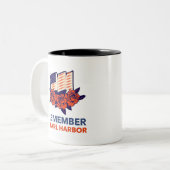 Denken Sie an Pearl Harbour Zweifarbige Tasse (Vorderseite Links)
