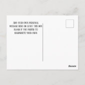 Denken Sie an Personalisierte Niedliche Funny Funn Postkarte (Rückseite)