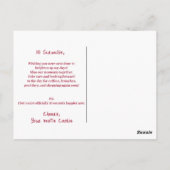 Denken Sie an Pink Blush Blume Mystische Maus Postkarte (Rückseite)