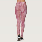 Denken Sie an Pink Pop Flamingo Feathers Leggings (Rückseite)