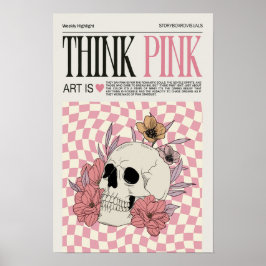 Denken Sie an Pink Wall Art Trendposter, Skull Pos Poster
