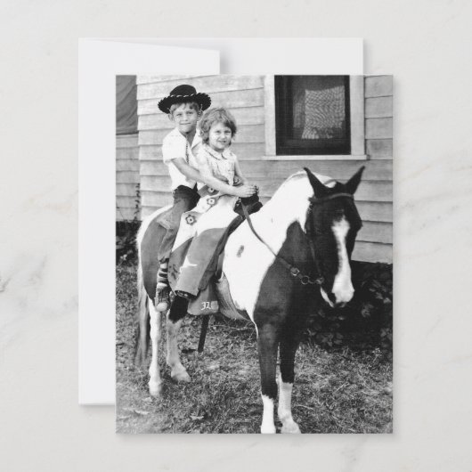 Denken Sie an Pony Ride Fotos Karte (Vorderseite)