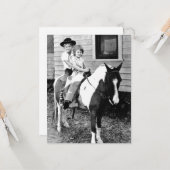 Denken Sie an Pony Ride Fotos Karte (Vorderseite/Rückseite Beispiel)