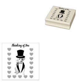 Denken Sie an Poodle-Holz-Briefmarke Gummistempel