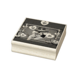 Denken Sie an Poodle-Holz-Briefmarke Gummistempel