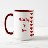 Denken Sie an Poodle Red White Coffee Tasse (Links)