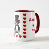 Denken Sie an Poodle Red White Coffee Tasse (VorderseiteRechts)