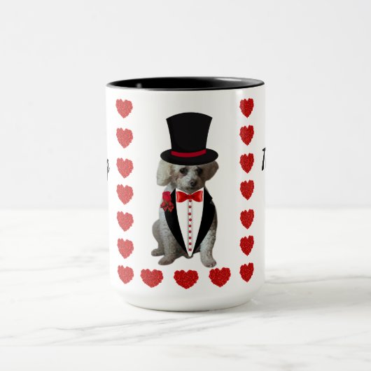 Denken Sie an Poodle zwei Tone Kaffee Tasse (Zentrum)