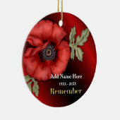 Denken Sie an Poppy - Anpassen Keramik Ornament (Rechts)