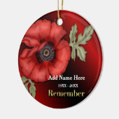 Denken Sie an Poppy - Anpassen Keramik Ornament (Links)