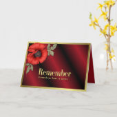 Denken Sie an Poppy Karte (Gelbe Blume)