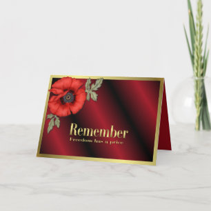 Denken Sie an Poppy Karte