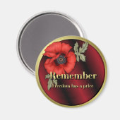 Denken Sie an Poppy Magnet (Vorderseite/Rückseite)