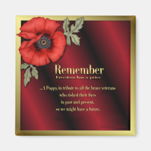 Denken Sie an Poppy Magnet