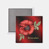 Denken Sie an Poppy Magnet (Vorderseite/Rückseite)