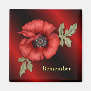 Denken Sie an Poppy Magnet