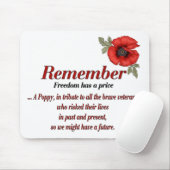 Denken Sie an Poppy Mousepad (Mit Mouse)