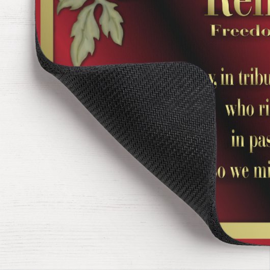 Denken Sie an Poppy Mousepad (Ecke)