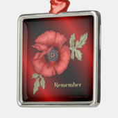 Denken Sie an Poppy Silbernes Ornament (Links)