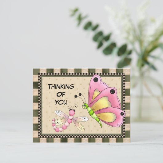 Denken Sie an Postkarte (Stehend Vorderseite)