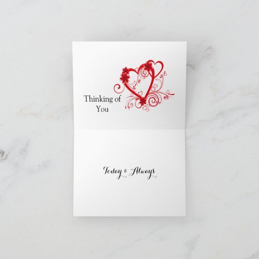 Denken Sie an Postkarten-Hinweis Karte (Innenseite)