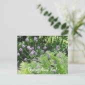 Denken Sie an Purple Blumen nur Sprichwort Hi Postkarte (Stehend Vorderseite)