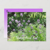 Denken Sie an Purple Blumen nur Sprichwort Hi Postkarte (Vorne/Hinten)