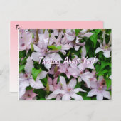 Denken Sie an Purple Flowers Postkarte (Vorne/Hinten)