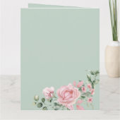 Denken Sie an rosa botanische Rose Karte (Rückseite)