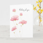 Denken Sie an rosa Flora Karte (Gelbe Blume)