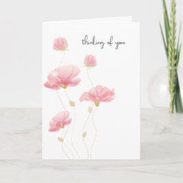 Denken Sie an rosa Flora Karte
