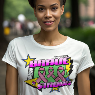Denken Sie an rosa Krebsbewusstsein (Retro 90er Ja T-Shirt
