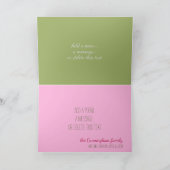 Denken Sie an Rosa Rose Karte (Innenseite)