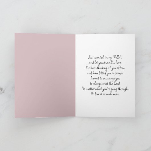 Denken Sie an rosa Tulips Karte (Innenseite)