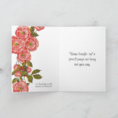 Denken Sie an Rosary Bouquet Grußkarte Karte (Innenseite)