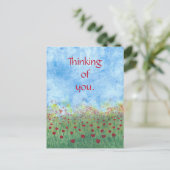 Denken Sie an rote Pappkarten Postkarte (Stehend Vorderseite)