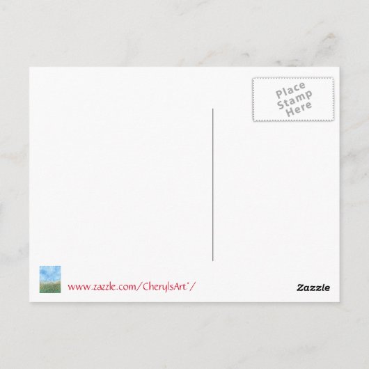 Denken Sie an rote Pappkarten Postkarte (Rückseite)