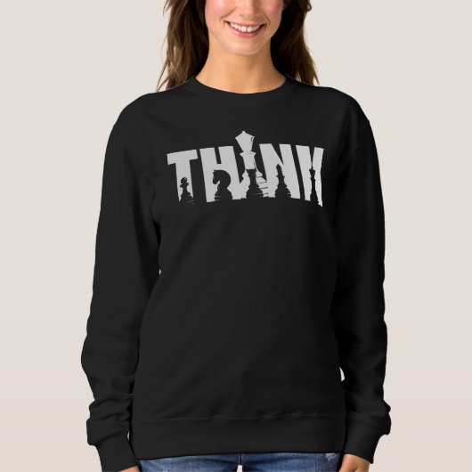 Denken Sie an Schach-Kostüm-Schachklub Sweatshirt (Vorderseite)