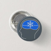Denken Sie an Schnee! Button (Vorne & Hinten)