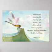Denken Sie an schöne Dinge. . . Dragonfly-Inspirat Poster (Vorne)