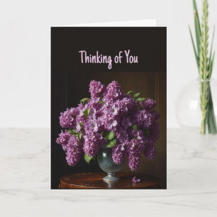 Denken Sie an schöne Lilac Sprays von Blume Karte