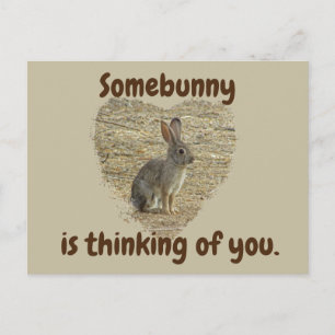 Denken Sie an Sie Adorable Bunny im Herzen Freunds Postkarte