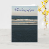 Denken Sie an Sie (am Meer) Karte (Gelbe Blume)