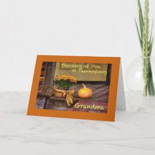 Denken Sie an Sie an Erntedank Oma Card Feiertagskarte