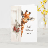 Denken Sie an Sie an Uni Giraffe Peking Around Karte (Gelbe Blume)